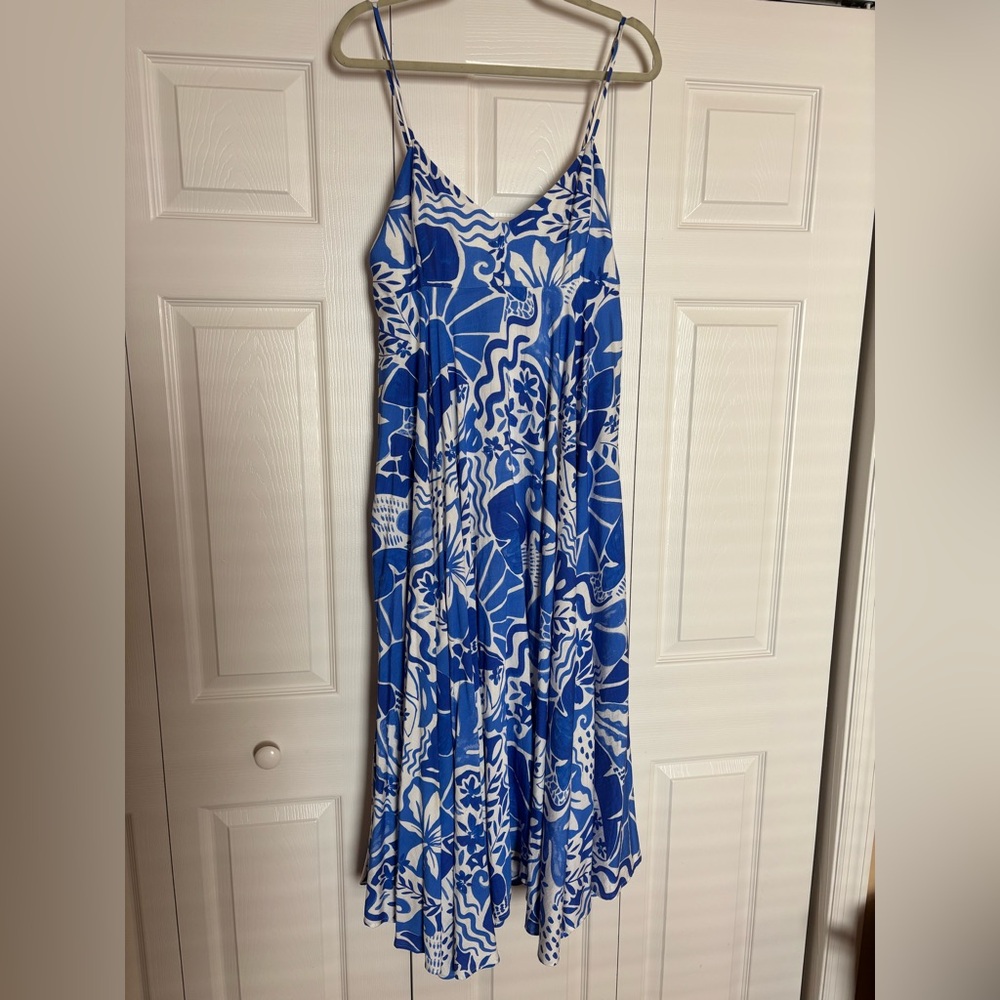 Aqua - Blue & White Midi Dress Blue - Picture 2 of 4